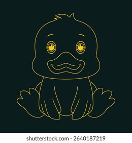 Duck luxury trendy applicable design delightful abstract vector illustration artwork.eps
