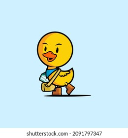 Duck Mail illustration mascot logo