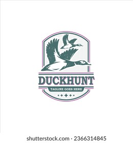Duck Mallard Waterfowl Bird Logo Design Vector Image