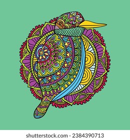 Duck Mandala, Bird Mandala , Mandala art painting