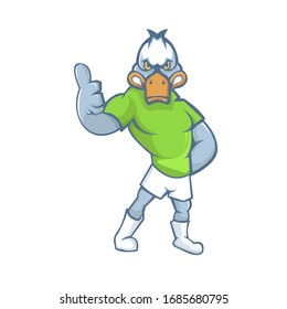Duck mascot design with modern illustration concept style for sport team.