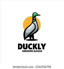 duck mascot illustration logo design