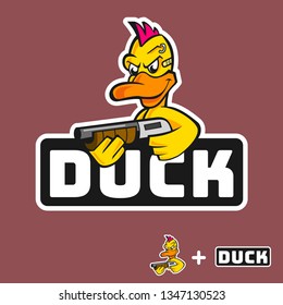 Duck mascot logo template