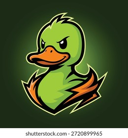 duck mascot logo vector design template modern style eps 10