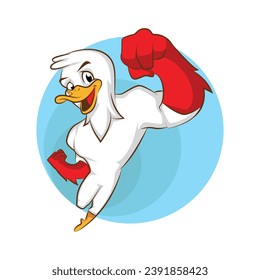 duck mascot vector.
animal cartoon illustration