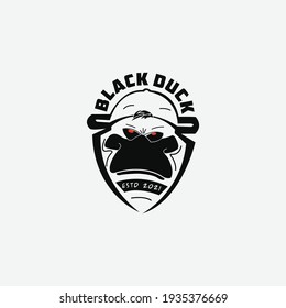 Duck Mascot For Your Team Logo Tempate