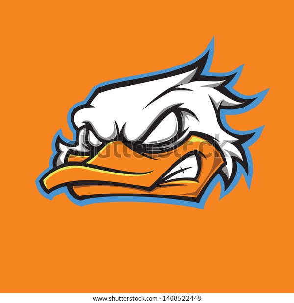 Duck Mascot Your Team Logo Tempate Stock Vector (Royalty Free) 1408522448