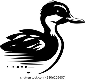 Duck - Minimalist and Flat Logo - Vector illustration