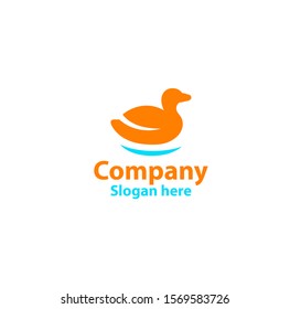 Duck minimalist logo illustration graphics