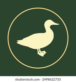 Duck notable trendy icon beautiful abstract vector illustration artwork colorful design