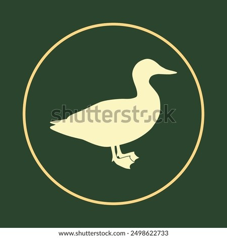 Duck notable trendy icon beautiful abstract vector illustration artwork colorful design
