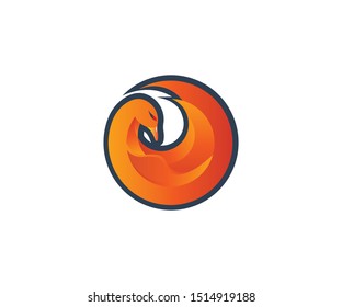 Duck on fire hot duck vector