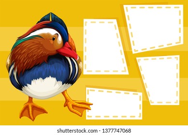 Dibujar en la ilustración de la plantilla de nota