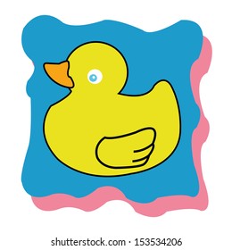 duck on special blue background