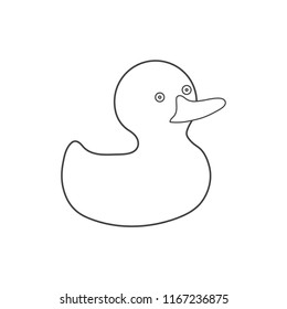 Duck on a white background