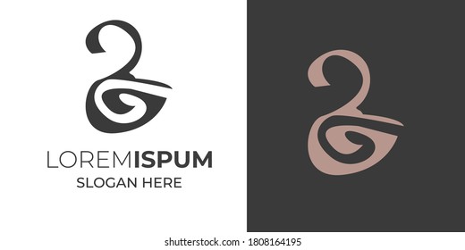 Duck ornament style on background. Duck silhouette logo template vector illustration vintage minimal retro icon mono line 
emblems, badges, labels template vintage design element Isolated t shirt.