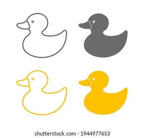 duck outline icon isolated on white background