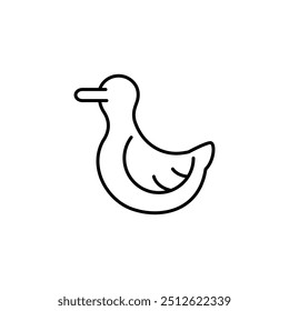 duck outline icon vector design good for web or mobile app