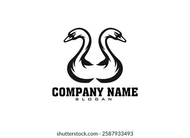 Duck pack logo design vector.