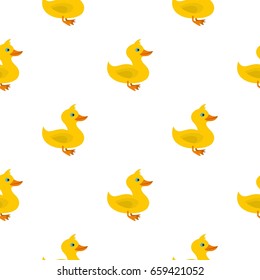 Duck pattern seamless flat style for web vector illustration