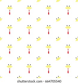 duck pattern seamless pattern necktie white background vector illustration 