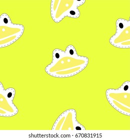 duck pattern yellow background seamless pattern vector illustration 