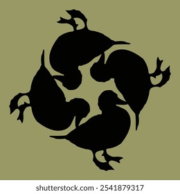 duck patterned ceramic and tile designs with soft colors