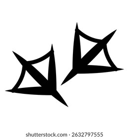 Duck paw icon Black and white outline vector