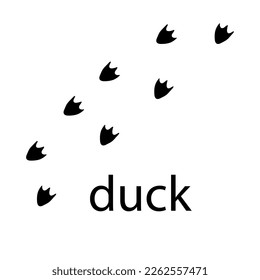 Duck Paw Logo design vector illustration design template