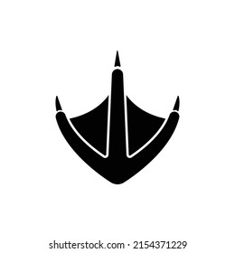 Duck paw print icon design. vector illustration