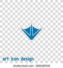duck paw print vector icon on an abstract background