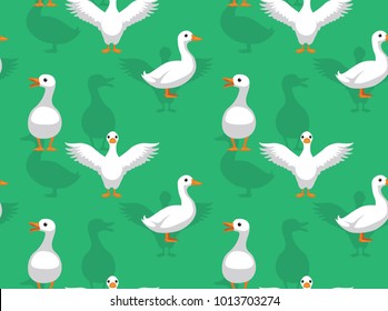 Duck Pekin Cartoon Seamless Wallpaper