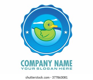 duck pool swim vector
