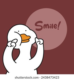 Duck Pose Cartoon Vector Illustrations. Good for Graphic Assets
