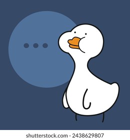 Duck Pose Cartoon Vector Illustrations. Good for Graphic Assets