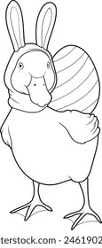 Duck Rabbit Easter Easter egg Animal Vector Graphic Art Illustration