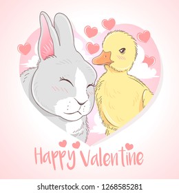 DUCK AND RABBIT LOVE