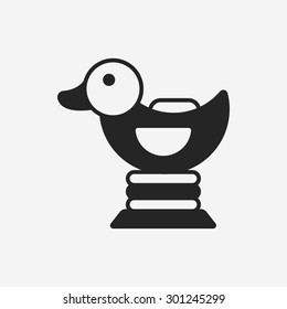 duck riding icon