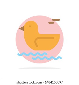 Duck, River, Canada Abstract Circle Background Flat color Icon. Vector Icon Template background