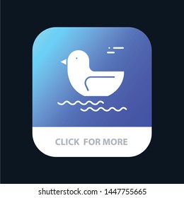 Duck, River, Canada Mobile App Button. Android and IOS Glyph Version
