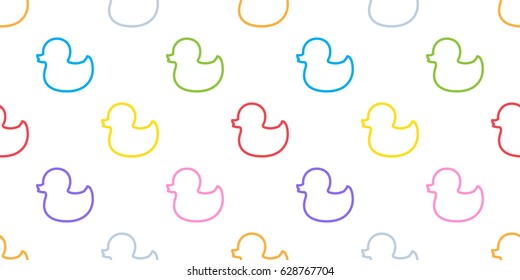 Duck Rubber Duck illustration Seamless Pattern Vector / Background Wallpaper