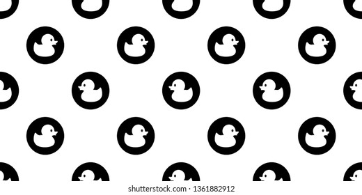 duck rubber seamless pattern vector ducky polka dot scarf isolated cartoon illustration bird bath shower repeat wallpaper tile background