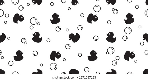 duck rubber seamless pattern vector ducky soap bubble cartoon illustration bird bath shower repeat wallpaper tile background scarf isolated