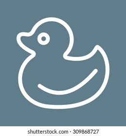 Duck, rubber, toy icon vector image.Can also be used for toy and games. Suitable for mobile apps, web apps and print media.