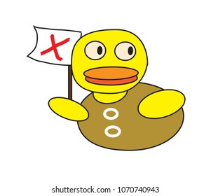 The duck is sad because it did something wrong.