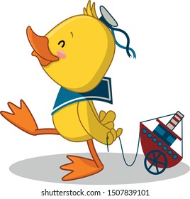 duck sailor with a steamer