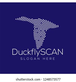 Duck Scan Technology Logo vector Element. Animal Technology Logo Template