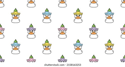 duck seamless pattern daisy flower rubber duck shower bathroom toy swimming pool bird chicken vector cartoon pet scarf isolated animal tile wallpaper repeat background doodle illustration pastel desig