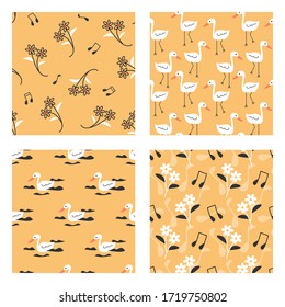Duck Seamless Pattern Design for Summer
