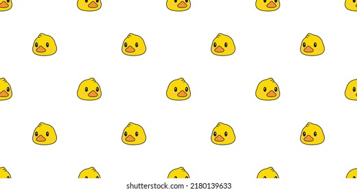 duck seamless pattern goose bird head face rubber duck shower bathroom chicken vector cartoon pet scarf isolated animal tile wallpaper repeat background doodle illustration design